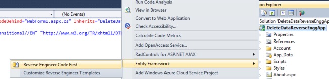 Reverse engineer code first